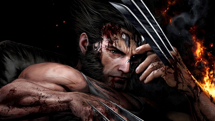 Wolverine from Marvel Comics with Adamantium Claws