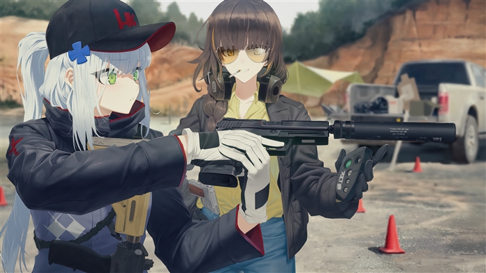 Girls Frontline HK416 and M16A1 4K