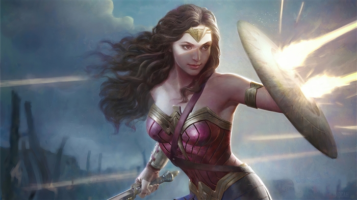 Wonder Woman from DC Comics with Shield