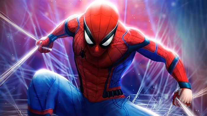 Spider Man Dynamic Action Pose 4K
