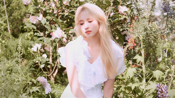 Mina from TWICE in White Dress 4K