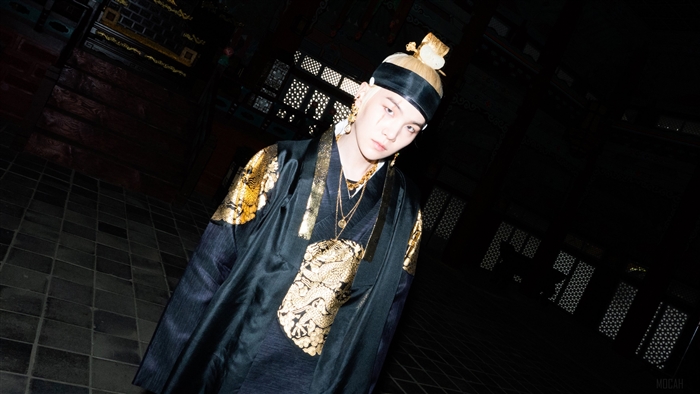 Suga in Traditional Daechwita Costume 4K