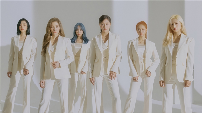 April members in white suits