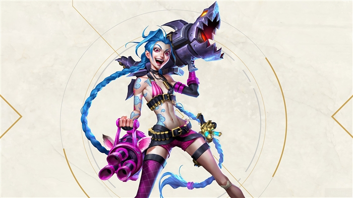 Jinx from League of Legends in Vibrant 4K Art