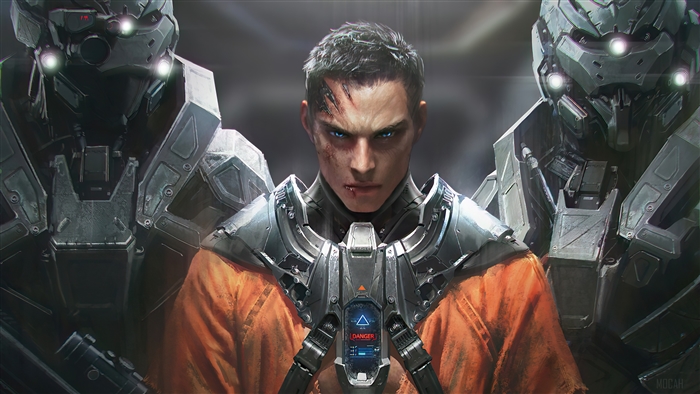 Sci-Fi Prisoner with Robotic Guards 4K