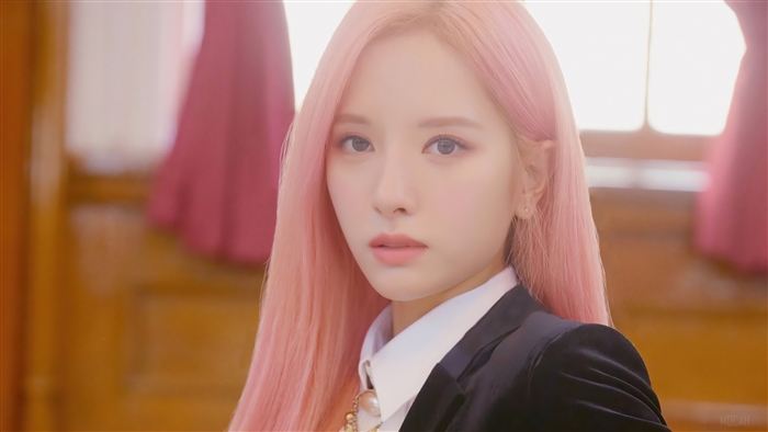 Bona from WJSN in a black suit