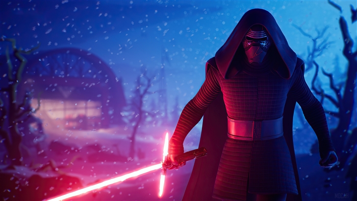 Kylo Ren with Lightsaber Glow in Fortnite 4K