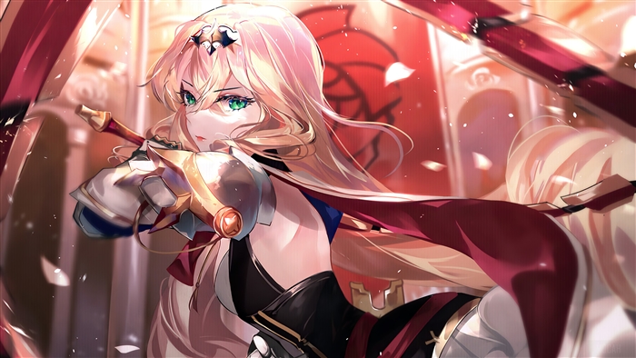 Fantasy Warrior Girl in Dynamic Battle Pose 4K