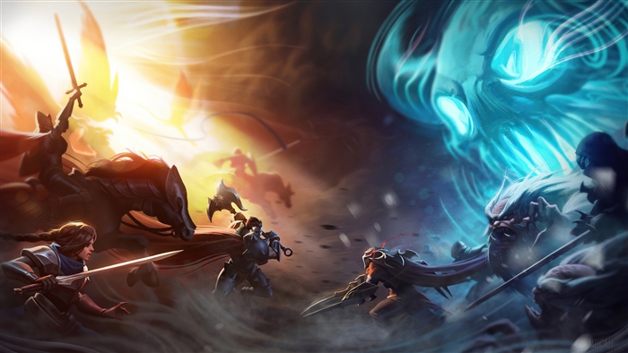 League of Legends battle with Darius and Zed