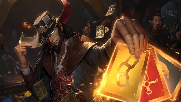 Twisted Fate from League of Legends playing cards