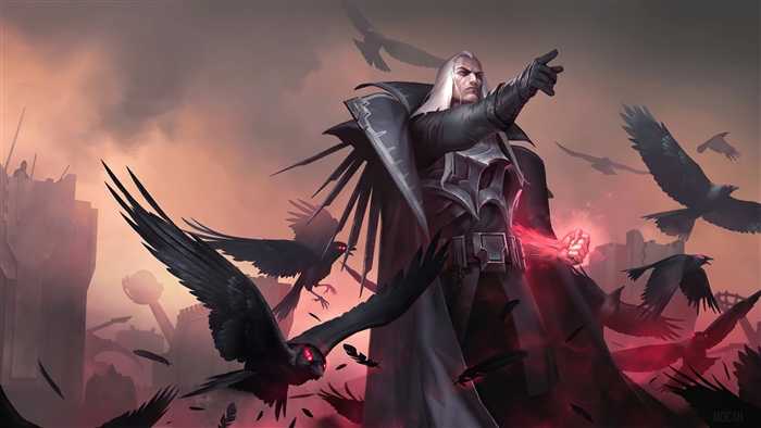Swain Commanding Ravens in Legends of Runeterra 4K
