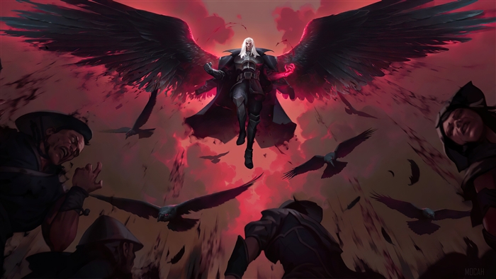 Swain From League of Legends with Dark Wings 4K