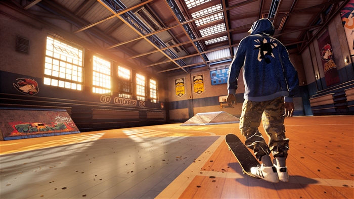 Tony Hawk's Pro Skater 1 + 2 Skateboarder in Gym