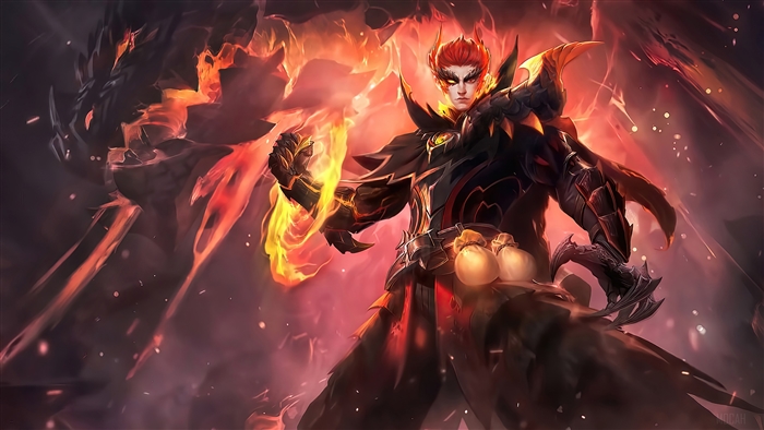 Valir Draconic Flame 4K Mobile Legends Character