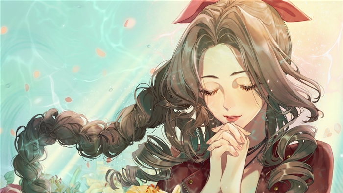 Aerith Gainsborough from Final Fantasy 7 Remake 4K Art