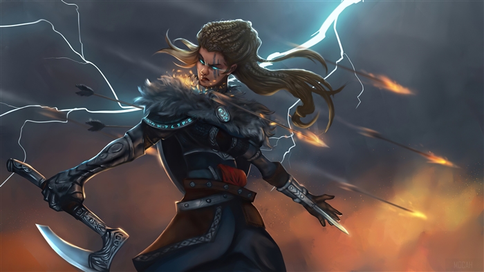 Eivor Female Warrior in AC Valhalla 4K Art