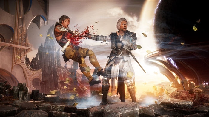 Fujin fighting Shang Tsung in Mortal Kombat 11 4K