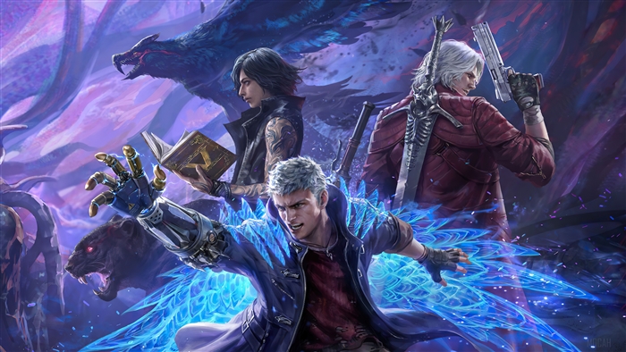 Devil May Cry 5, Video Game, Nero, V, Dante 4k, HD Wallpaper | Rare Gallery