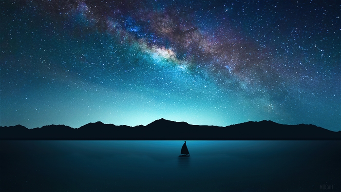 Sailboat under the Milky Way