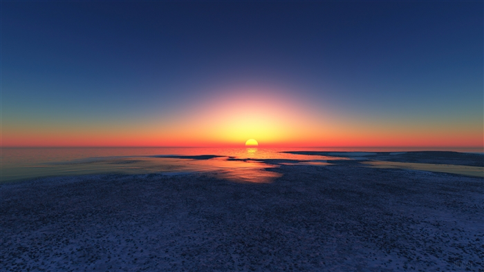 Sunset over the sea 4K