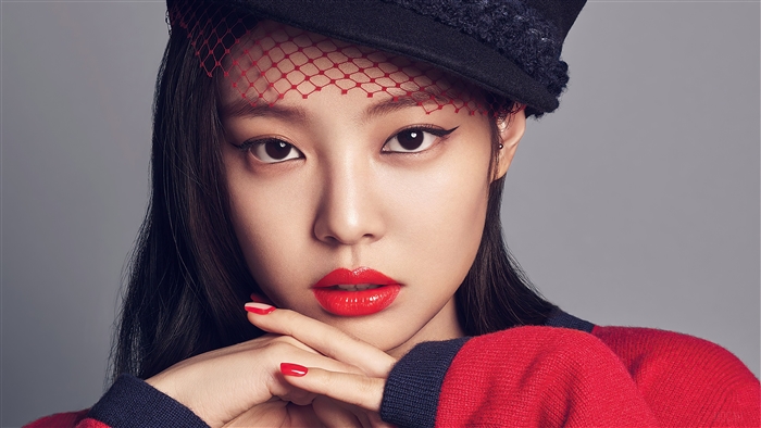 Jennie from BLACKPINK Stunning Red Look 4K