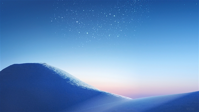 Starry Sky Over Snowy Dunes 4K