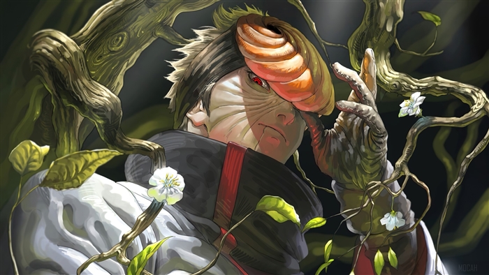 Obito Uchiha with Mask and Vines 4k