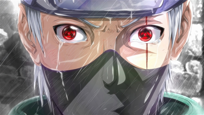 Kakashi Hatake Mangekyo Sharingan Close-Up 4K