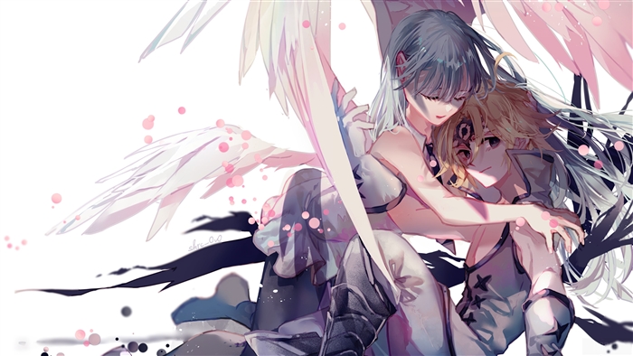 Meliodas and Elizabeth Liones Angel Wings 4K