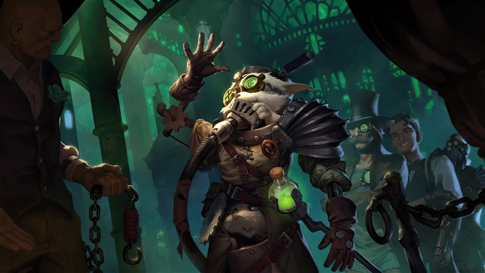 Shady Characters in a Steampunk Setting from Legends of Runeterra 4K