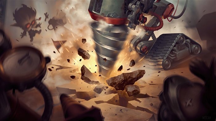 Drill Machine and Goblin from Legends of Runeterra 4K