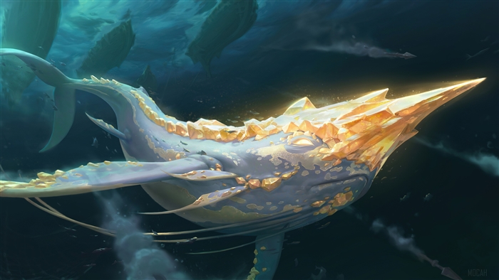 Golden Narwhal from Legends of Runeterra 4K