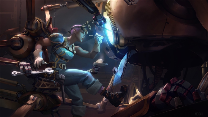 Chief Mechanist Zevi from Legends of Runeterra 4K
