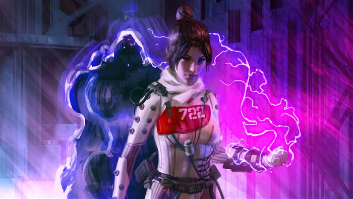 Wraith from Apex Legends with Electric Powers 4K