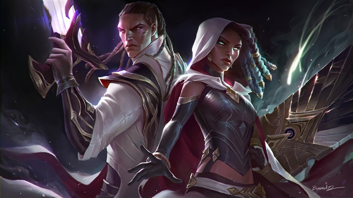 Lucian and Senna from League of Legends 4K