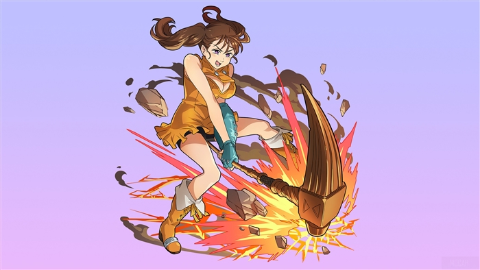 Diane with War Hammer Gideon from Nanatsu no Taizai 4K