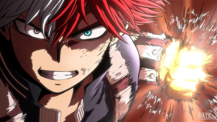 Shoto Todoroki Power Blast from My Hero Academia 4K