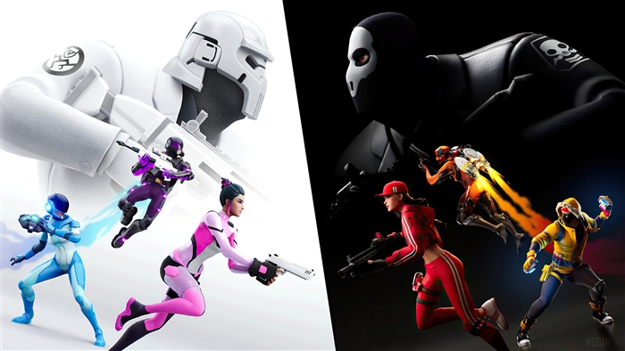 Fortnite Ghost vs Shadow characters in action 4K
