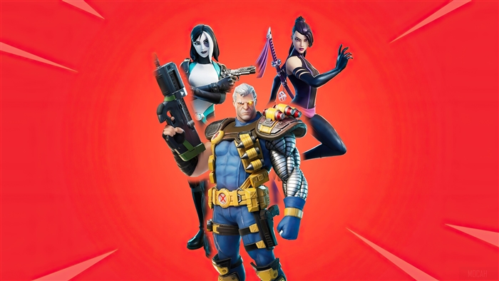 Cable, Domino, and Psylocke from Fortnite X-Force 4K