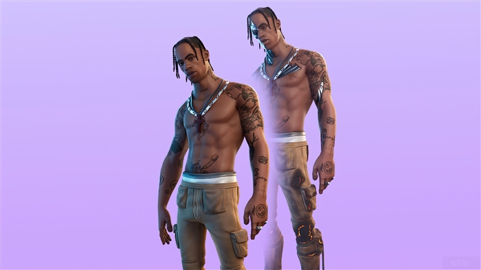 Travis Scott Fortnite Skin 4K Artwork