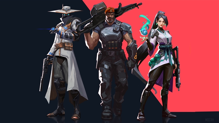 Cypher, Brimstone, and Sage from Valorant 4K