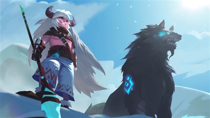 Popol and Kupa in Snowy Landscape from Mobile Legends 4K