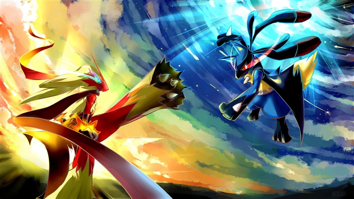 Epic Blaziken vs Lucario Pokémon 4K Battle