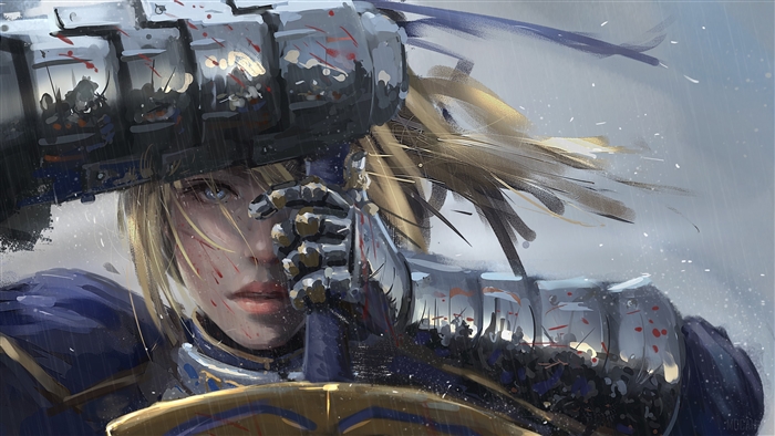 Saber in Armor with Sword 4K