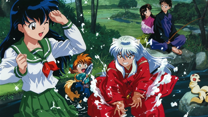 InuYasha and Friends by the Stream 4K