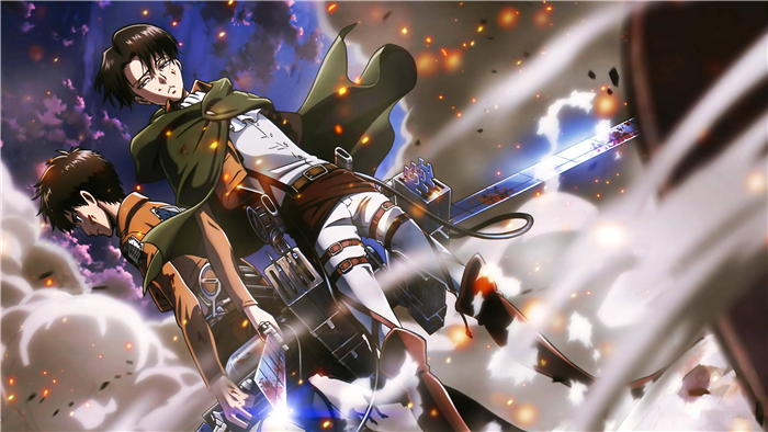 Levi Ackerman and Eren Yeager from Attack on Titan 4K