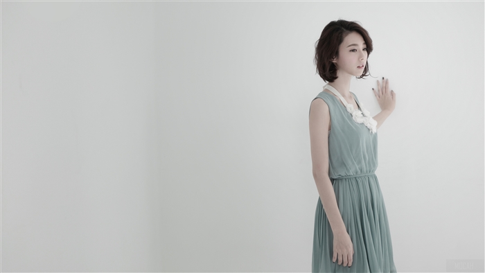 Asian girl in dress with necklace
