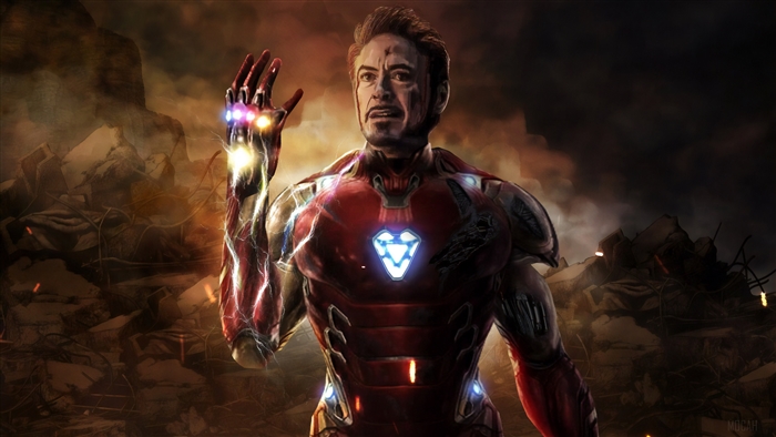 Iron Man with Infinity Stones in Avengers EndGame 4K