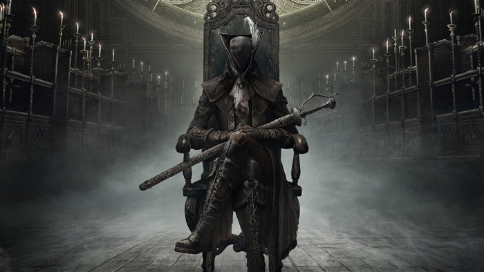Lady Maria from Bloodborne Sitting on Throne 4K
