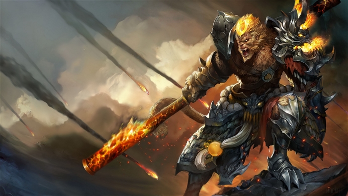 Wukong in Fiery Battle Gear 4K